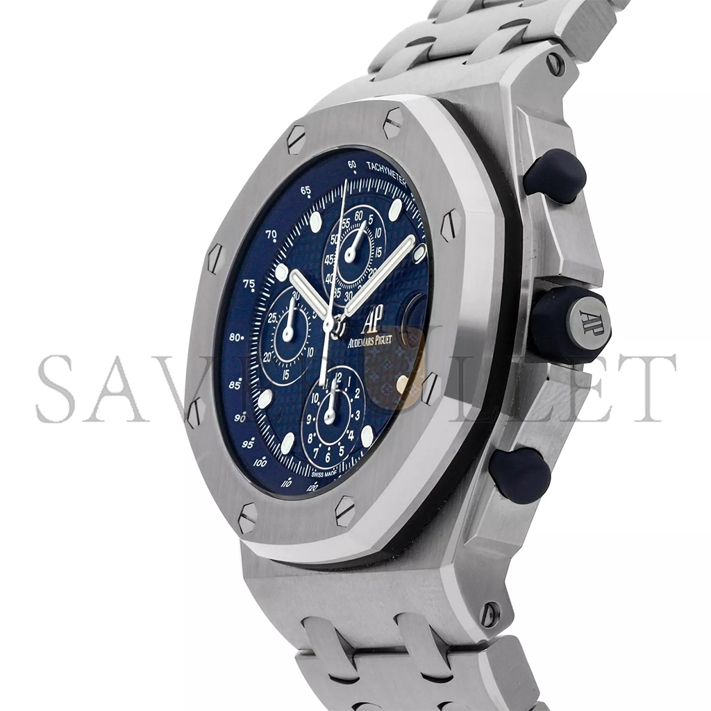 audemars P*g*et royal oak offshore blue dial watch 26237st.oo.1000st.01